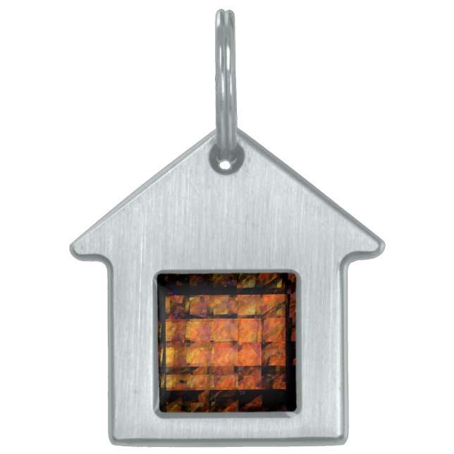 The Wall Abstract Art House Pet Name Tag (Front)
