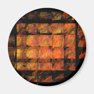 The Wall Abstract Art Round Magnet