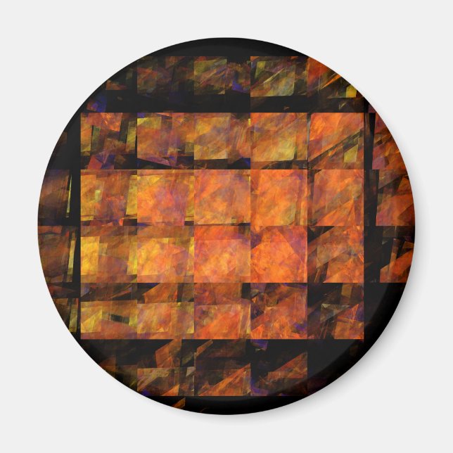 The Wall Abstract Art Round Magnet (Front)