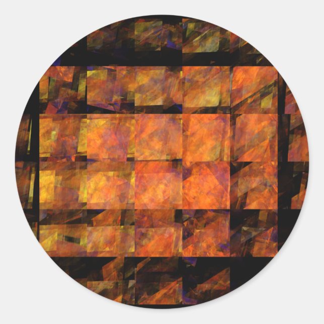 The Wall Abstract Art Round Sticker (Front)