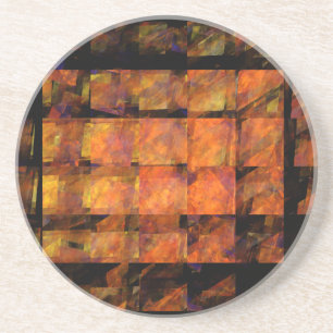 The Wall Abstract Art Sandstone Coaster