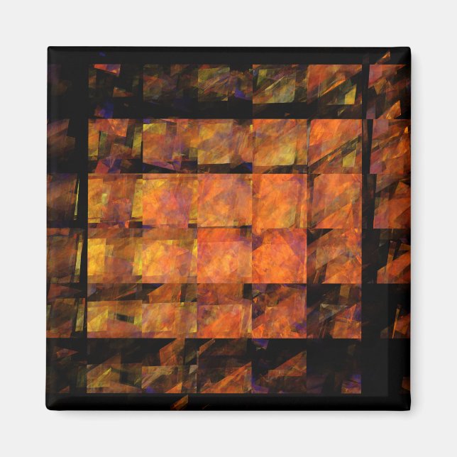 The Wall Abstract Art Square Magnet (Front)