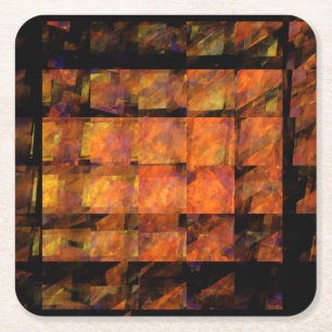 The Wall Abstract Art Square Paper Coaster