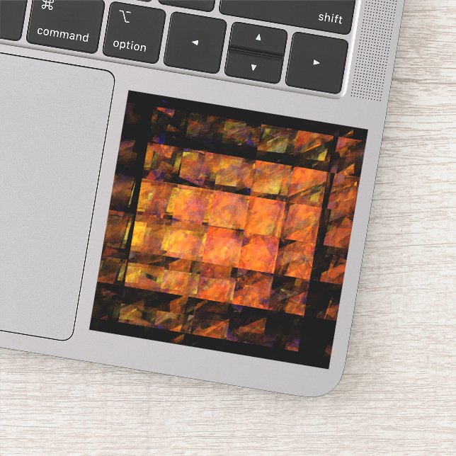 The Wall Abstract Geometric Fire Art Modern (Detail)