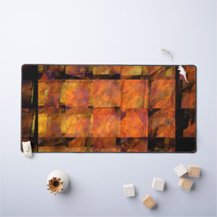 The Wall Abstract Geometric Fire Art Modern Desk Mat