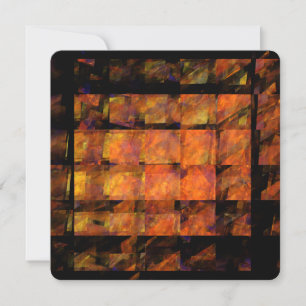 The Wall Abstract Geometric Fire Art Modern Invitation