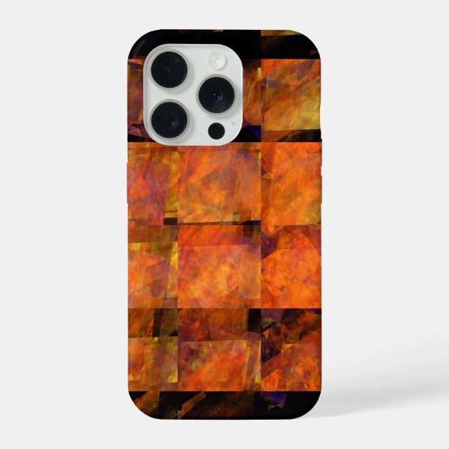 The Wall Abstract Geometric Fire Art Modern iPhone Case (Back)
