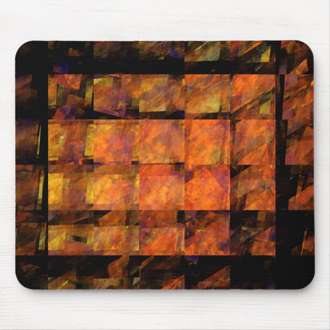 The Wall Abstract Geometric Fire Art Modern Mouse Mat (Front)
