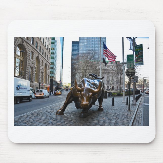 The Wall St Bull Mouse Mat (Front)