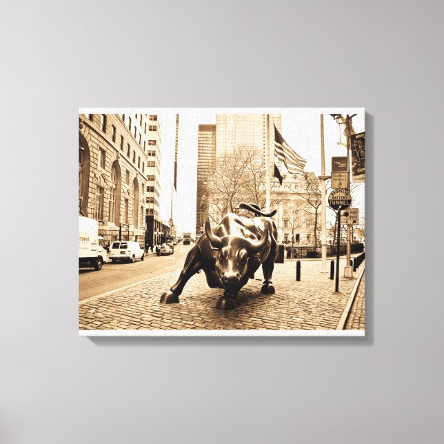"The Wall Street Bull" Canvas Print (Front)