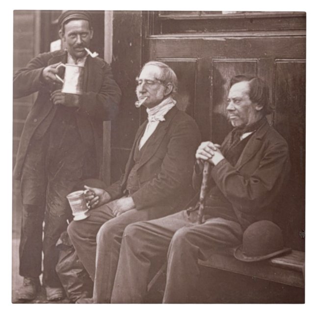 The Wall Worker, 1876-77 (woodburytype) Tile (Front)