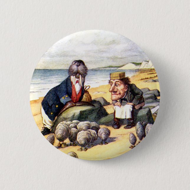 THE WALRUS AND THE CARPENTER IN WONDERLAND 6 CM ROUND BADGE (Front)