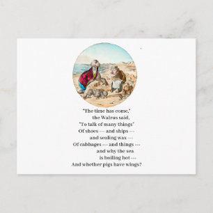 The Walrus said to the Carpenter Postcard