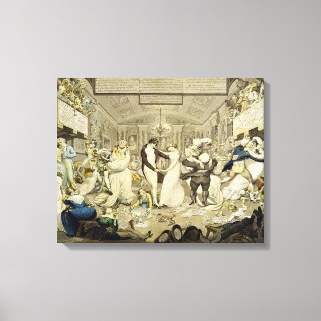 The Waltz (coloured engraving) Canvas Print (Front)