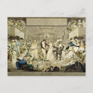 The Waltz (coloured engraving) Postcard