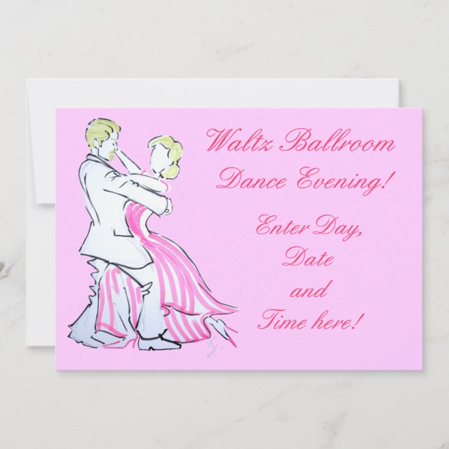 The Waltz Dancers Graphic design Invitation (Front)