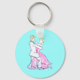 The Waltz Dancers Graphic design Key Ring