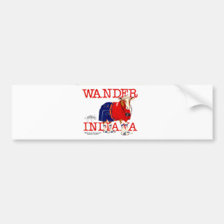 The Wander Indiana Cow Bumper Sticker