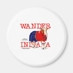 The Wander Indiana Cow Magnet