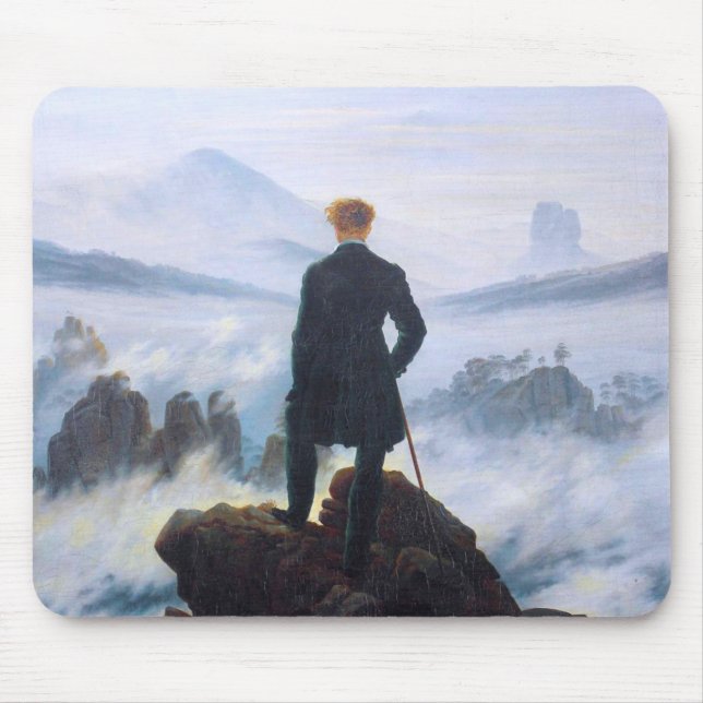 The Wanderer Above Sea Fog Caspar David Friedrich Mouse Mat (Front)