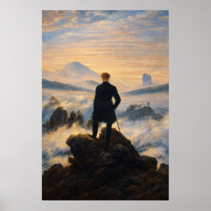 The Wanderer Above the Sea of Fog by Friedrich Poster