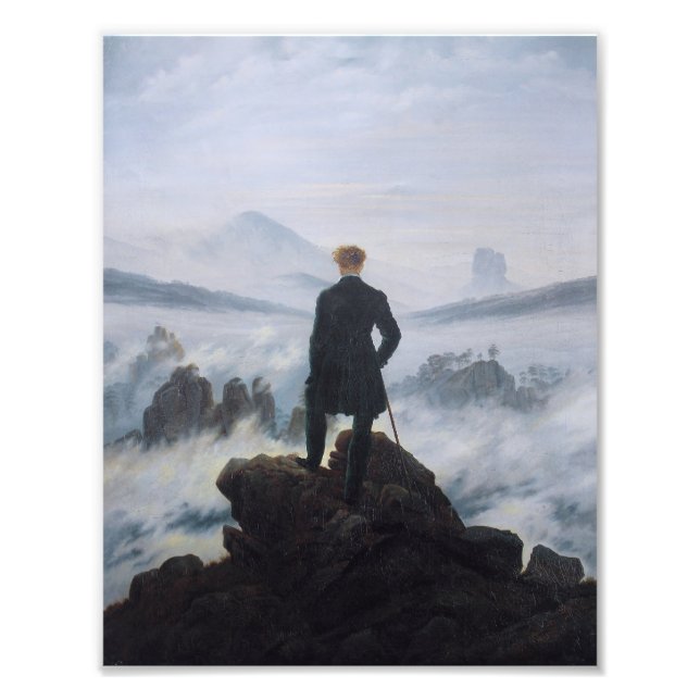 The wanderer above the sea of fog photo print (Front)