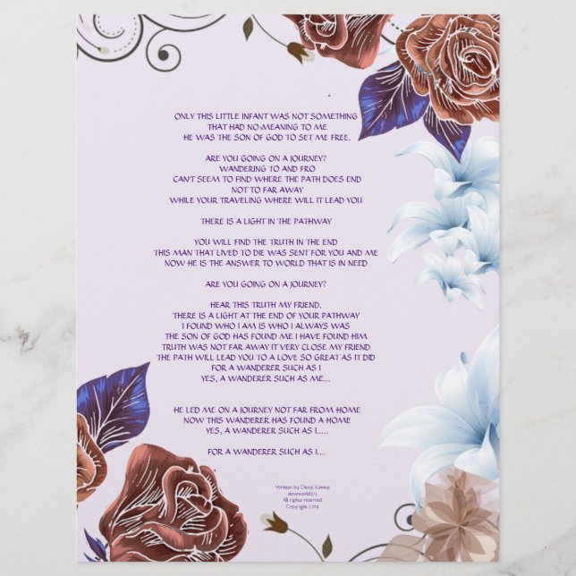 The Wanderer Writings Personalised Paper (Front)