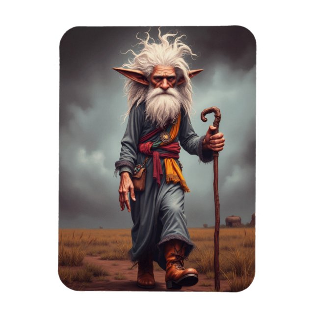 The Wandering Elf Wizard Magnet (Vertical)