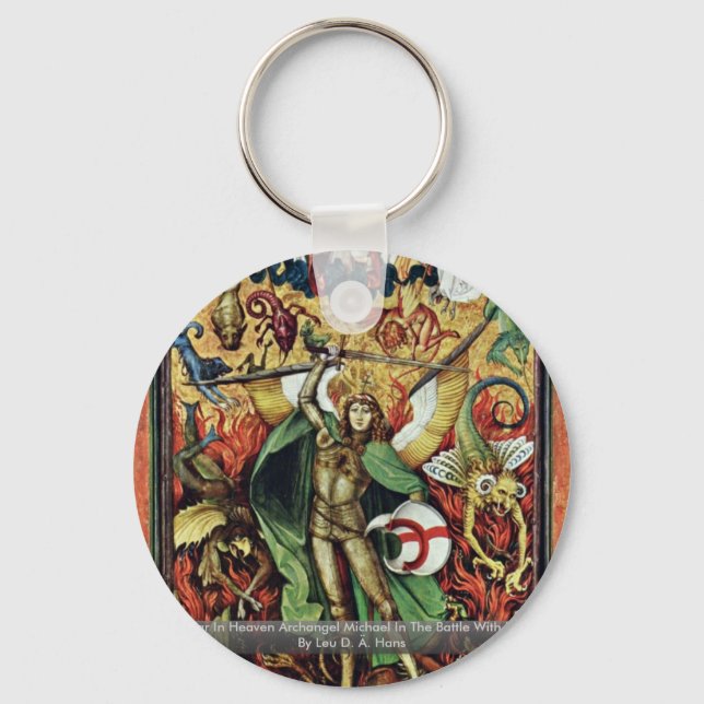 The War In Heaven Archangel Michael In The Battle Key Ring (Front)