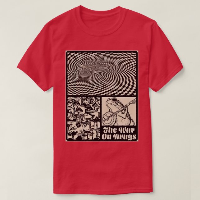 The War On Drugs Frog Psychedelic graphic  T-Shirt (Design Front)