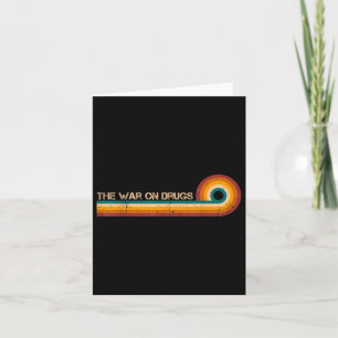 The War On Drugs Retro Stripes Musician Vintage Card
