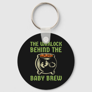 The Warlock Behind The Baby Halloween Costume Key Ring