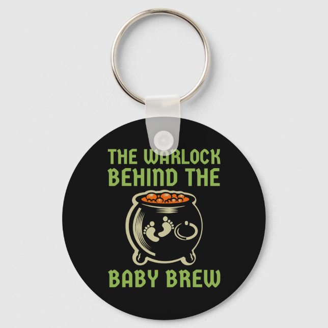 The Warlock Behind The Baby Halloween Costume  Key Ring (Front)