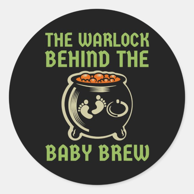 The Warlock Behind The By Halloween Costume  Classic Round Sticker (Front)