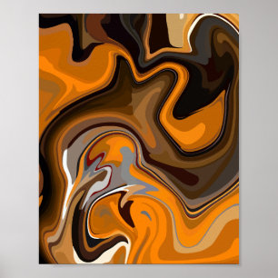 The Warm Currents of Abstract Expression Poster