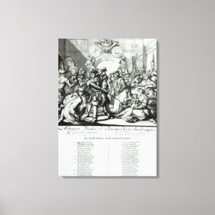 The Warming Pan Baby, c.1688 Canvas Print