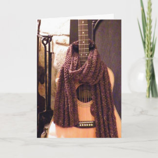 The warmth and peace of music holiday card