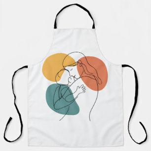The Warmth of a Mother's Embrace: Minimalist Line Apron