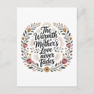 The Warmth Of A Mother's Love Never Fades Holiday Postcard