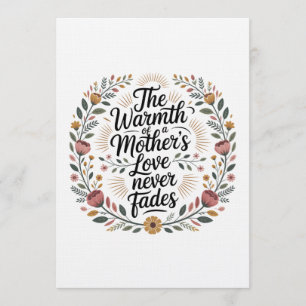 The Warmth Of A Mother's Love Never Fades Invitation