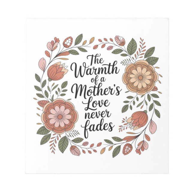 The Warmth Of A Mother's Love Never Fades Notepad (Front)
