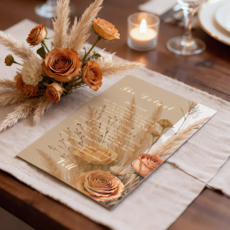 The Warmth of Fall Wedding Detail Card