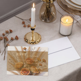The Warmth of Fall Wedding RSVP cards