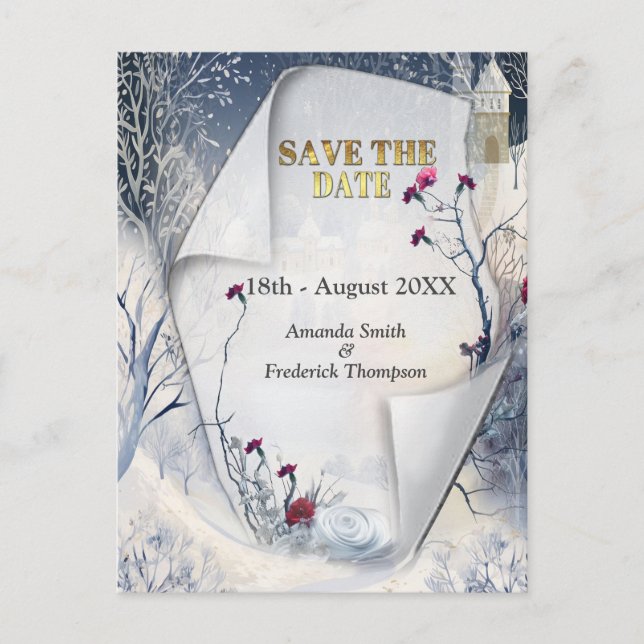 The Warmth of the Sun in the Winter  Announcement Postcard (Front)