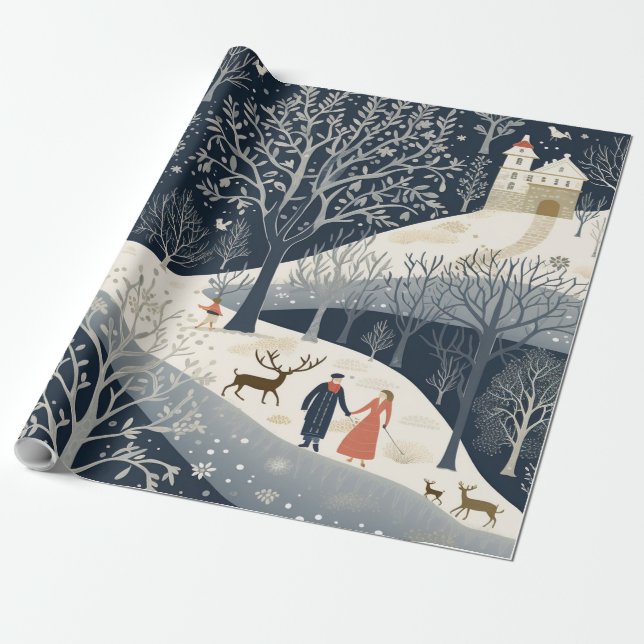 The Warmth of the Sun in the Winter Wrapping Paper (Unrolled)