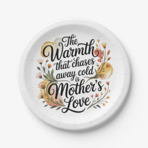 The Warmth That Chases Away Cold Is Mother's Love Paper Plate