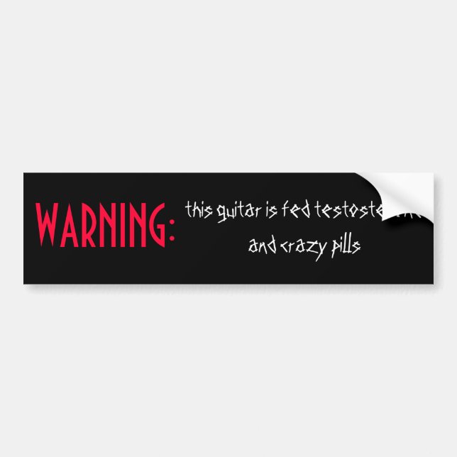 the Warning Bumper Sticker (Front)