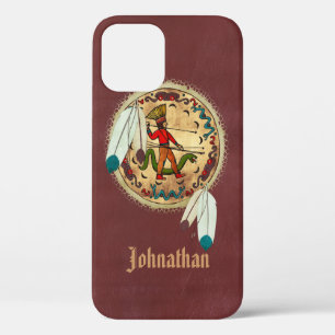 The Warrior Native American Folk Art iPhone 12 Case