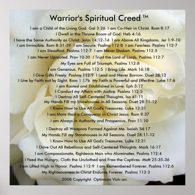 The Warriors Creed by WarriorsCreed Poster (Front)