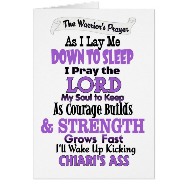 The Warrior's Prayer   Chiari (Front)